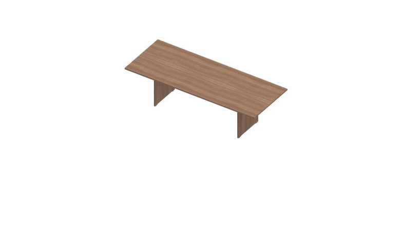 Tavolo riunione Oxi con basamento in legno