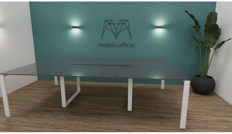 Meeting table funny piano vetro